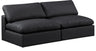 Comfy - Faux Leather Modular Armless Sofa 2 Seats