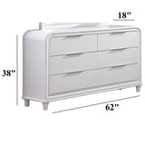 Dresser 6 Drawers - White