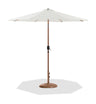Fiji - Aluminum Patio Umbrella With Round Teak Base