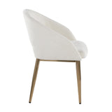 Renee - Upholstered Contemporary Chair (Set of 2) - Gold Metal Legs