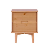 2 Drawer Nightstand - Natural Pine