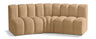 Arc - Velvet 3 Piece Modular Corner Sofa