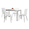 Fuji - Mason Upholstered Swivel Dining Set - Stainless Steel
