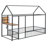 House Frame With Desk, Shelves, Power Outlets And USB Ports