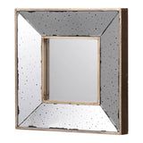 Distressed Accent Mirror, Traditional Style Framed Wall Mirror For Living Room