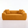 Oversized 2 Seater Loveseat With 2 Decor Throw Pillows, Deep Seat Sofa For Living Rooms