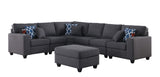 Cooper - Comfort Sectional Sofa With Ottomans And Cupholder