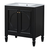 Bathroom Vanity With Sink With 2 Doors And Adjustable Shelf