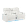 Electra - Power Reclining Loveseat With Power Headrests, Console, Speakers, Massage, LED Lighting And USB Control