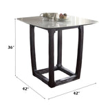 Razo - Counter Height Table With Marble Top - Marble Top & Weathered Espresso
