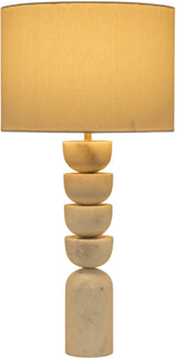 Opus - Linen Textured Fabric And Brass Table Lamp