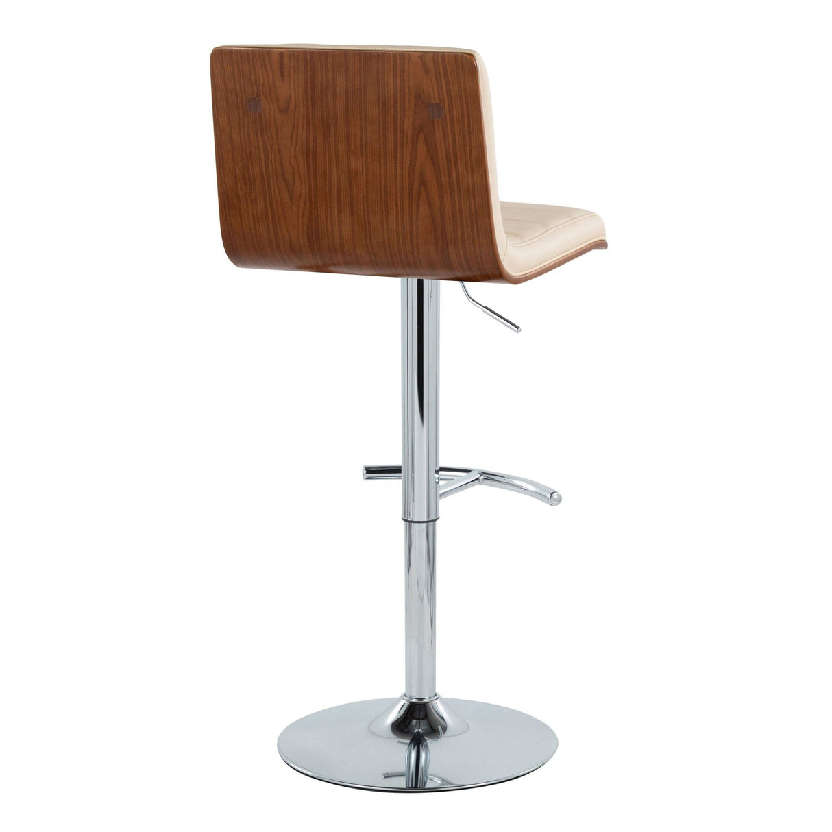 Vasari - Adjustable Barstool (Set of 2) - Cream Faux Leather
