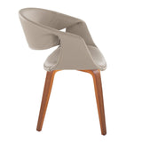 Curvo - Upholstered Chair (Set of 2) - Walnut Wood Legs