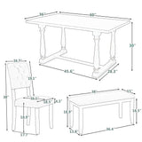 6 Piece Dining Set Retro Style