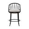 Luther - Commercial Grade Steel Frame Fabric Upholstered Swivel Counter Height Barstool