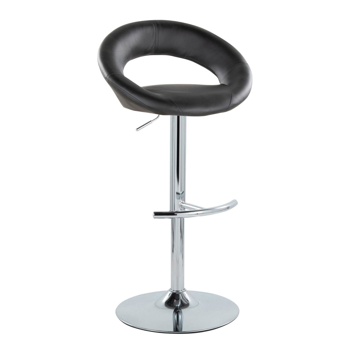 Posh - Adjustable Barstool With Swivel - Chrome Metal (Set of 2)