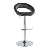 Posh - Adjustable Barstool With Swivel - Chrome Metal (Set of 2)