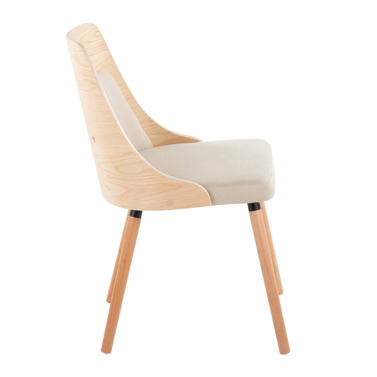 Anabelle - Mid-Century Modern Chair - Natural Back, Natural Legs