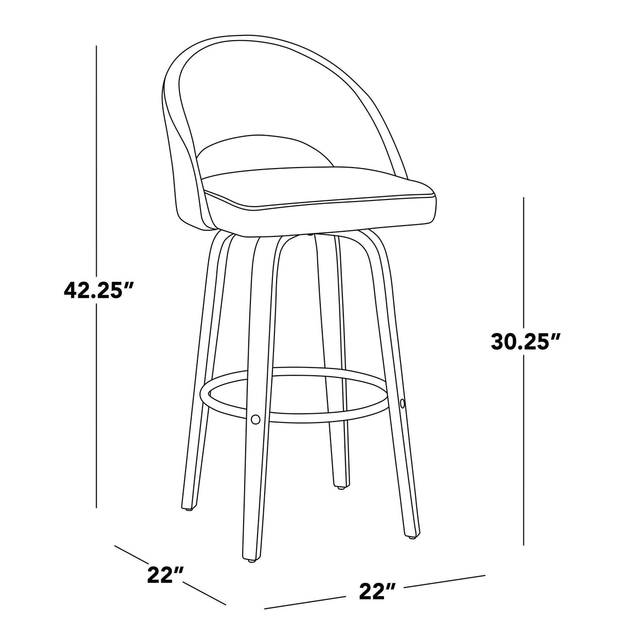Renee - Upholstered Fixed-Height Barstool (Set of 2) - Whitewashed Wood