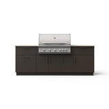 Blaze Sunrise 8-Ft Outdoor Kitchen Island w/ 40-Inch LTE+ Propane Grill in Architectural Bronze w/ Aeris Countertop