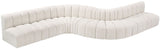 Arc - Boucle Fabric 8 Piece Curved Modular Sofa