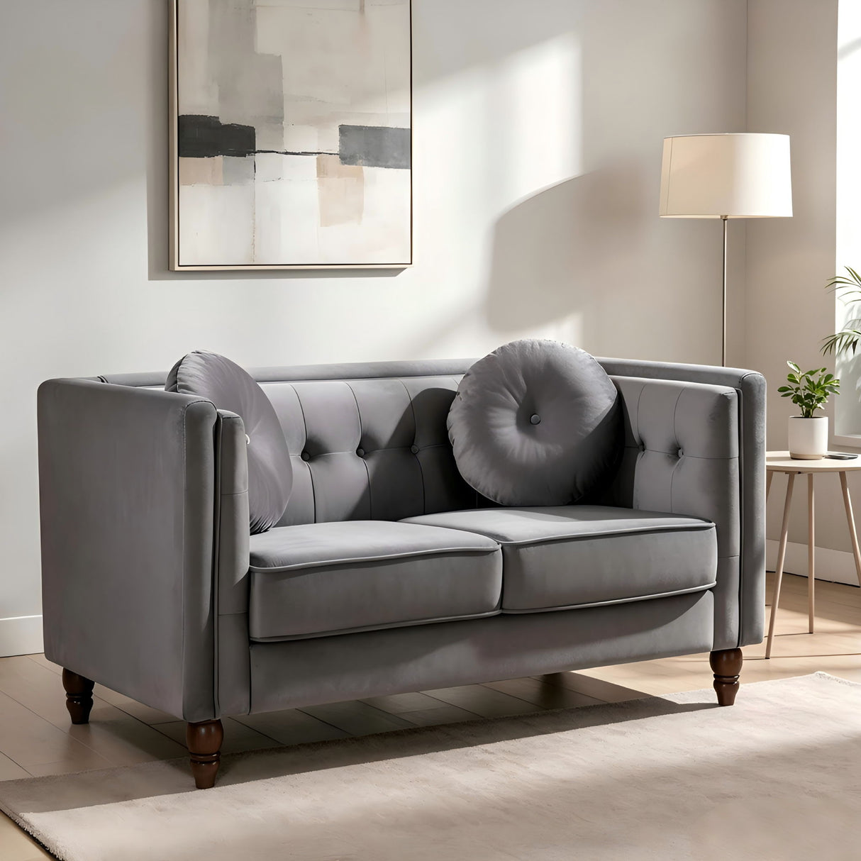 Chesterfield Loveseat 2 Seater Couch For Living Room