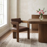 Sacha - Vegan Leather Upholstered Dining Chair With Brown Base (Set of 2)