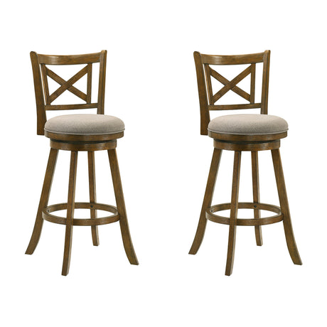 Kodi - Modern Farmhouse Swivel Wood Bar Height Kitchen Bar Stool