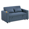 Modern Style Convertible Sofa With Pull-Out Bed, USB Ports & Cup Holders