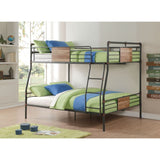 Brantley - Full Long / Queen Bunk Bed - Sandy Black & Dark Bronze Hand-Brushed