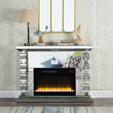 Noralie - 47" Fireplace With Bluetooth - Mirrored & Faux Diamonds