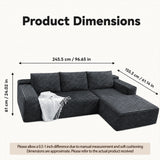 Modern L-Shaped Sectional Sofa With Left Facing Chaise