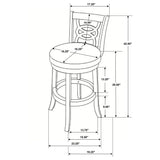 Swivel Bar Stool (Set of 2) - Black