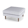 Amber - Square Upholstered Ottoman Linen
