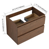 Wall Mounted Bathroom Vanity Cabinet, Soft Close Drawers (Vanity Only)