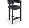 Romeo - Faux Leather Counter Stool With Black Base (Set of 2)