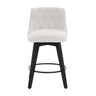 Swivel Bar Stools & Button Tufted Back (Set of 2)