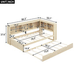 Daybed With Trundle, Storage Cabinets, USB Ports