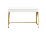 Lightmane - Vanity Desk Same 92660) - White High Gloss & Gold