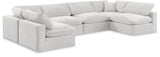 Comfy - 6 Piece Velvet Modular Armless Sectional