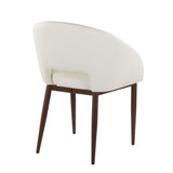 Renee - Upholstered Contemporary Chair (Set of 2) - Walnut Metal Legs