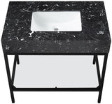 Marmo - Engineered Marble Bathroom Vanity With Black Base