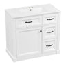 Modern Bathroom Vanity With Sink, 4 Drawers, Soft-Close Door, Adjustable Shelf