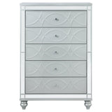 Gunnison - 5-Drawer Bedroom Chest - Silver Metallic