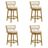 Noely - Modern Farmhouse Swivel Wood Counter Height Kitchen Bar Stool