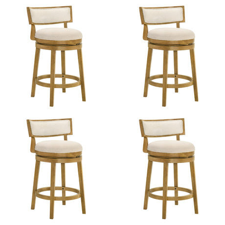 Noely - Modern Farmhouse Swivel Wood Counter Height Kitchen Bar Stool