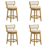 Noely - Modern Farmhouse Swivel Wood Counter Height Kitchen Bar Stool