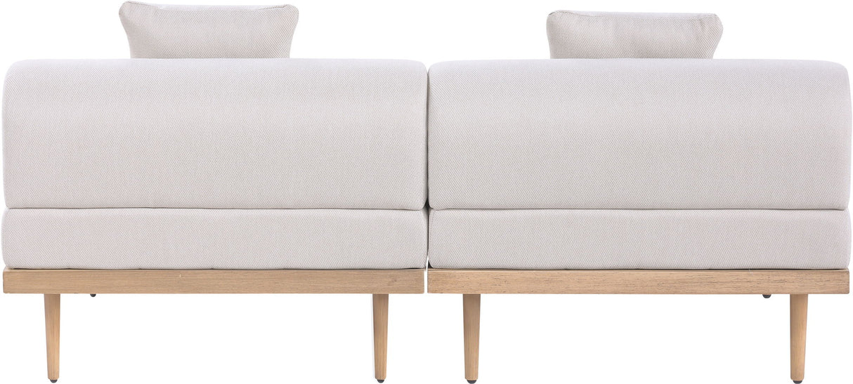 Laguna - 2 Piece Resilient Water Resistant Fabric 71" Outdoor Patio Armless Modular Loveseat