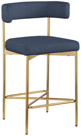 Rivage - Durable Stool With Gold Frame (Set of 2)