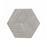 Hexagon Natural Stone Marble Tile, 3D Fluted (Set of 12)
